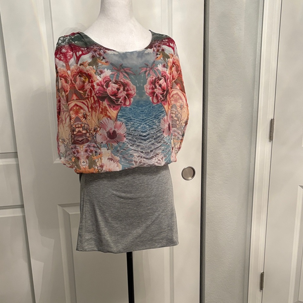 Chic Floral Print Mini Dress
